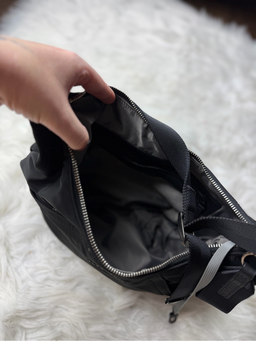 Transience Black Nylon Shoulder Bag — image 5 of 6